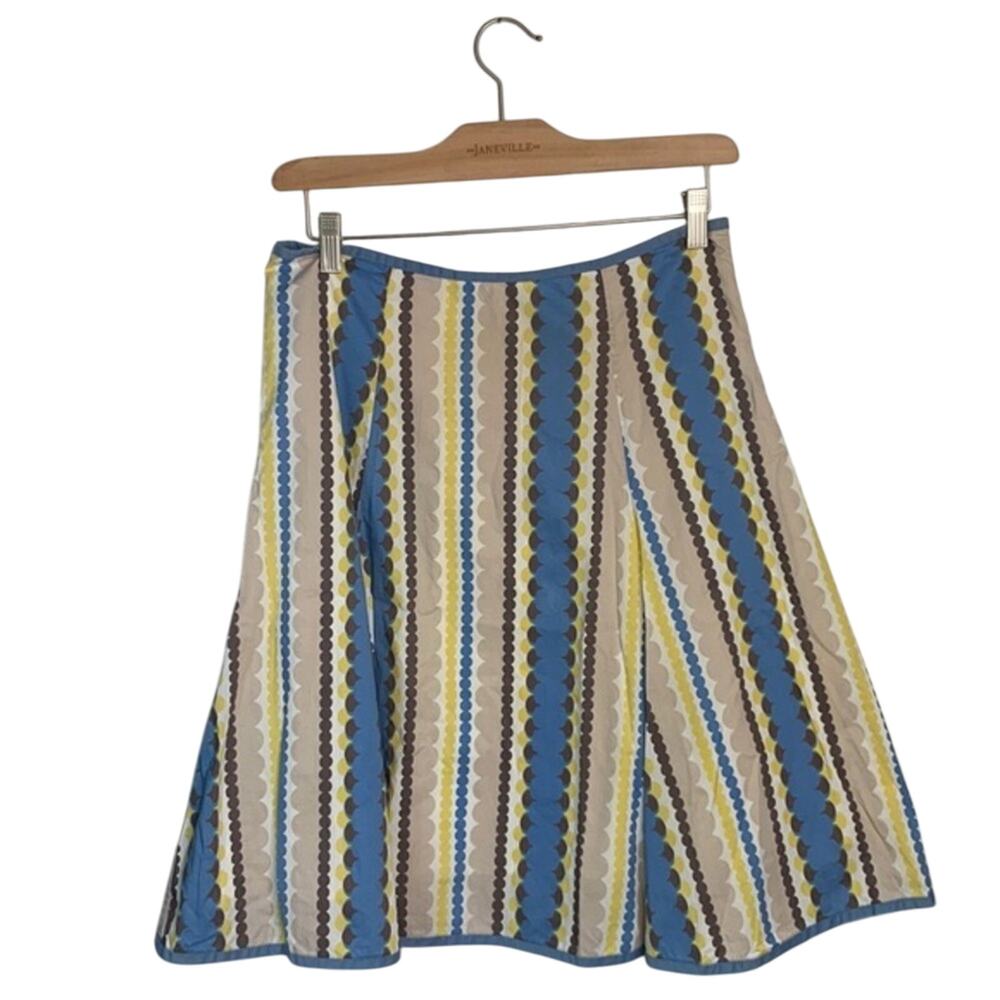 BODEN Bubble Striped Flare Side-zip Skirt W-646 Sz 10